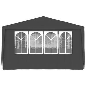 Gazebo Professionale con Pareti 4x6 m Antracite 90 g/m² cod mxl 66316