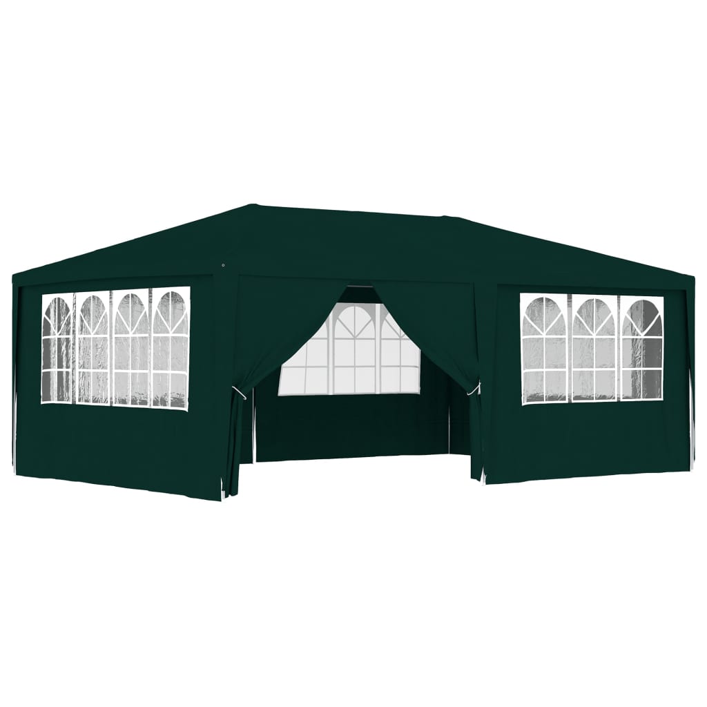 Gazebo Professionale con Pareti 4x6 m Verde 90 g/m² 48538