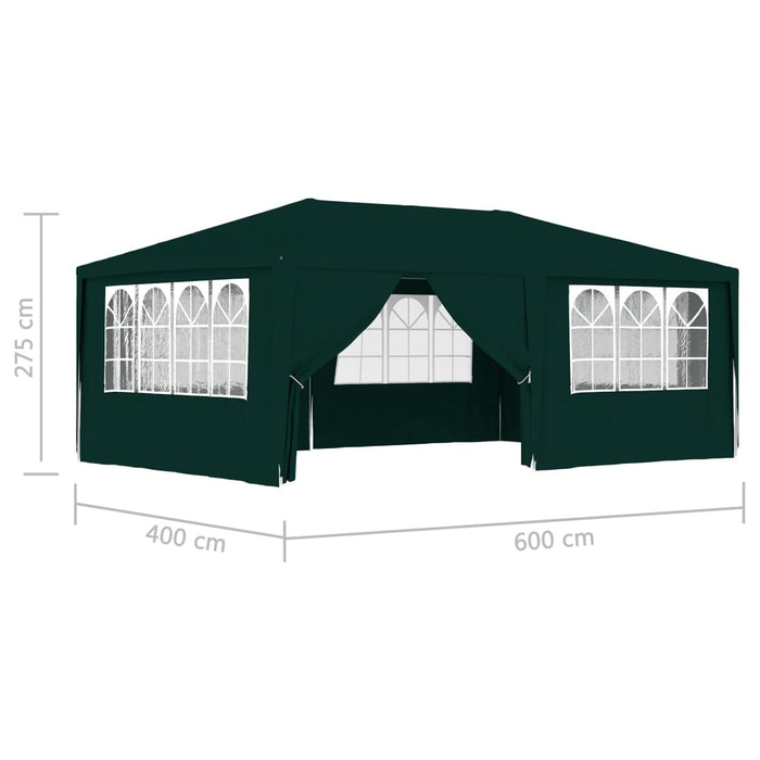 Gazebo Professionale con Pareti 4x6 m Verde 90 g/m² 48538