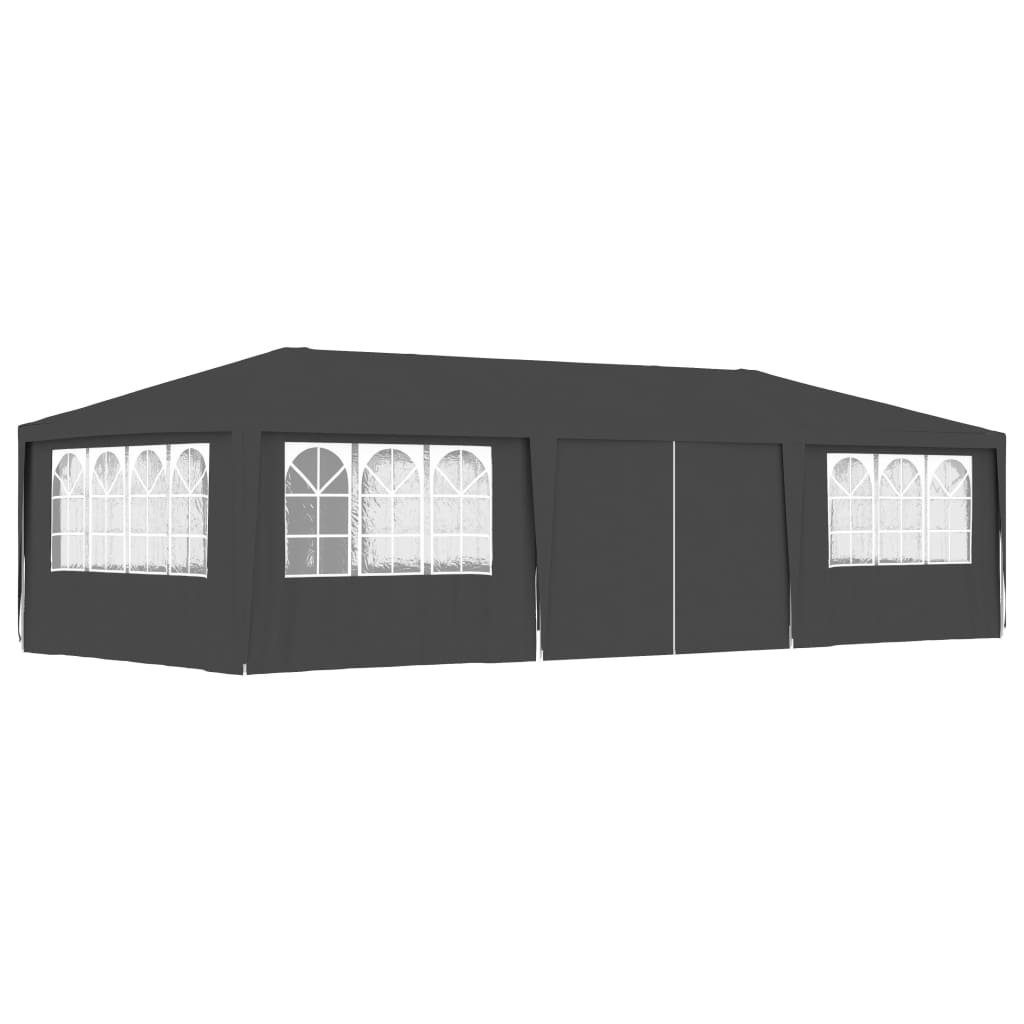 Gazebo Professionale con Pareti 4x9 m Antracite 90 g/m² cod mxl 66331