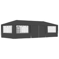 Gazebo Professionale con Pareti 4x9 m Antracite 90 g/m² cod mxl 66331