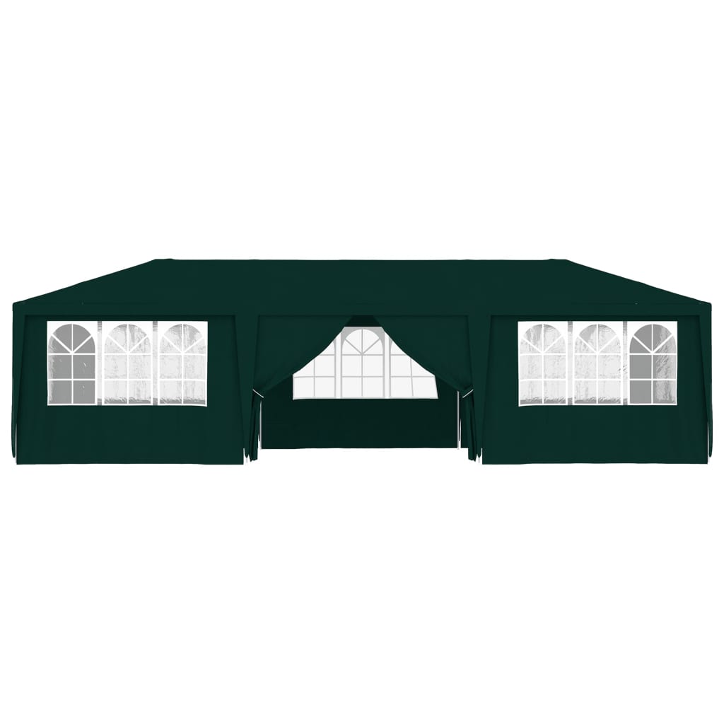 Gazebo Professionale con Pareti 4x9 m Verde 90 g/m² 48540