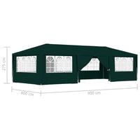 Gazebo Professionale con Pareti 4x9 m Verde 90 g/m² 48540