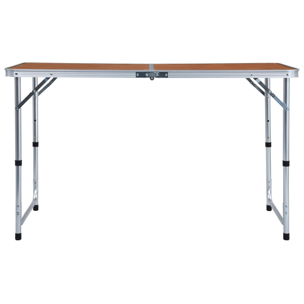 Tavolo da Campeggio Pieghevole in Alluminio 120x60 cm 48172