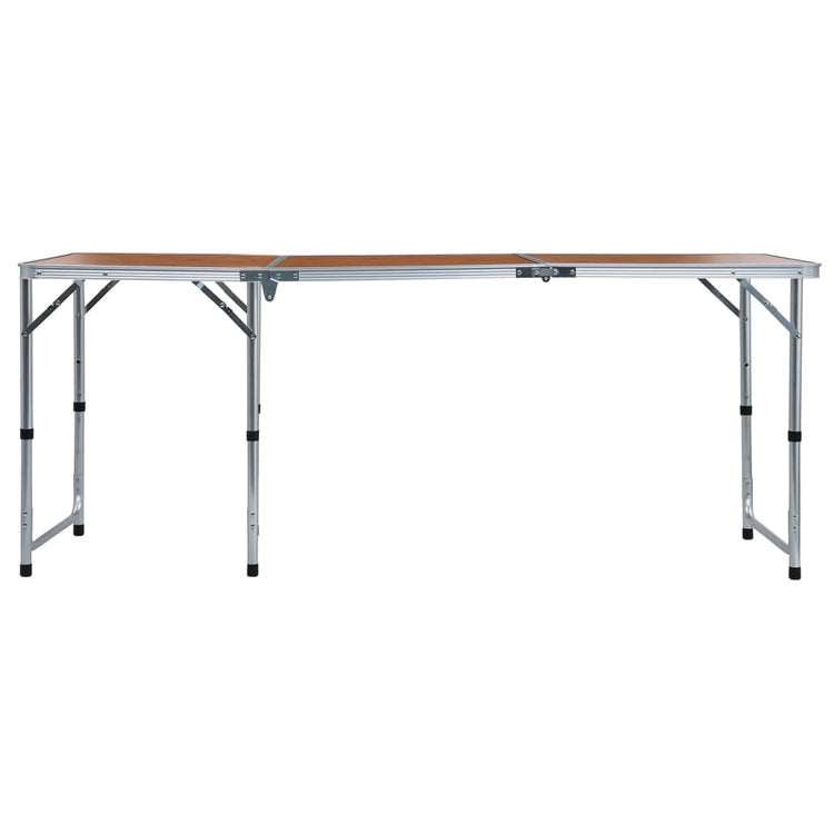 Tavolo da Campeggio Pieghevole in Alluminio 180x60 cm
