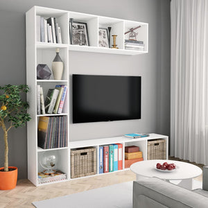 Set Mobili Libreria/Porta TV 3 pz Bianco 180x30x180 cm 278788