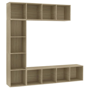 Set Mobili Libreria/Porta TV 3 pz Rovere Sonoma 180x30x180 cmcod mxl 71292