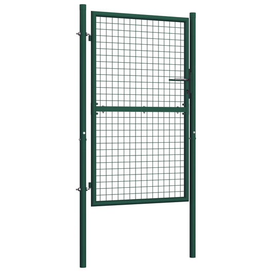 Cancello per Recinzione in Acciaio 100x150 cm Verde cod mxl 53165