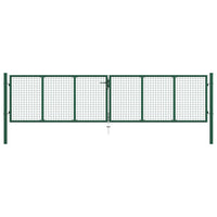 Cancello da Giardino a Rete in Acciaio 400x75 cm Verde cod mxl 76535