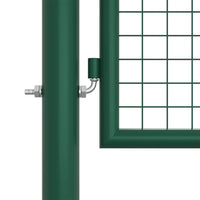 Cancello da Giardino a Rete in Acciaio 400x125 cm Verde 145749