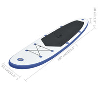 Set Tavola da SUP e Surf Gonfiabile Blu e Bianco cod mxl 62389