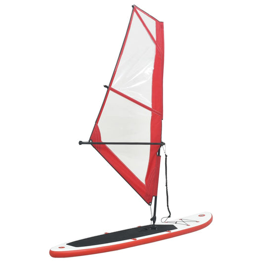 Set Tavola Gonfiabile da SUP con Vela Rosso e Bianco cod mxl 66797