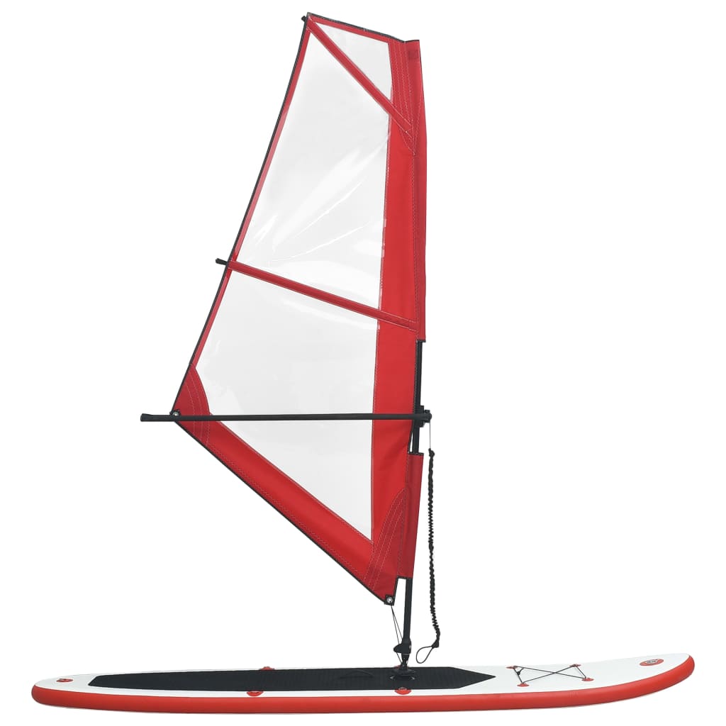 Set Tavola Gonfiabile da SUP con Vela Rosso e Bianco cod mxl 66797