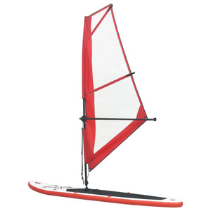 Set Tavola Gonfiabile da SUP con Vela Rosso e Bianco 92209