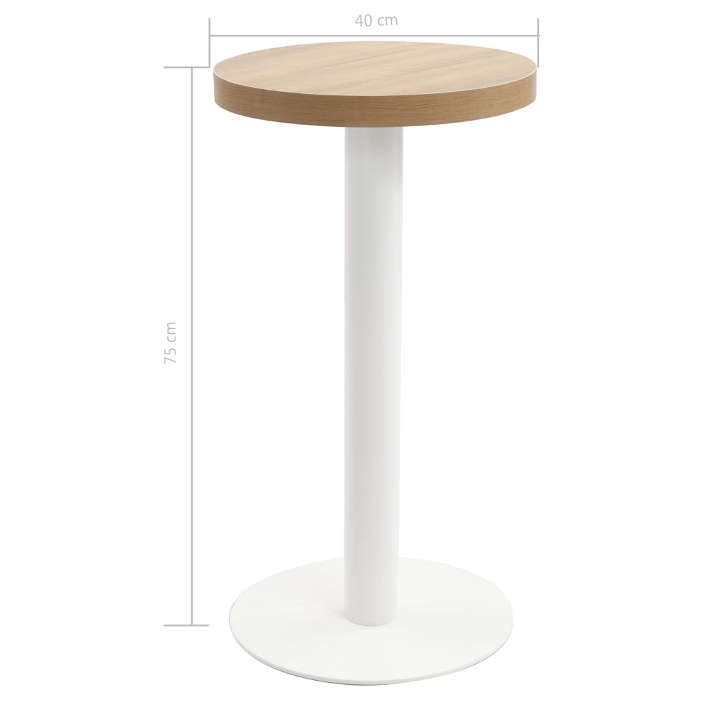 Tavolo da Bistrot Marrone Chiaro 40 cm in MDF cod mxl 16806