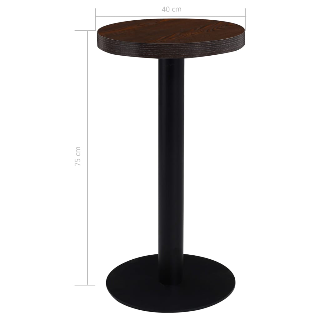 Tavolo da Bistrot Marrone Scuro 40 cm in MDF cod mxl 7617