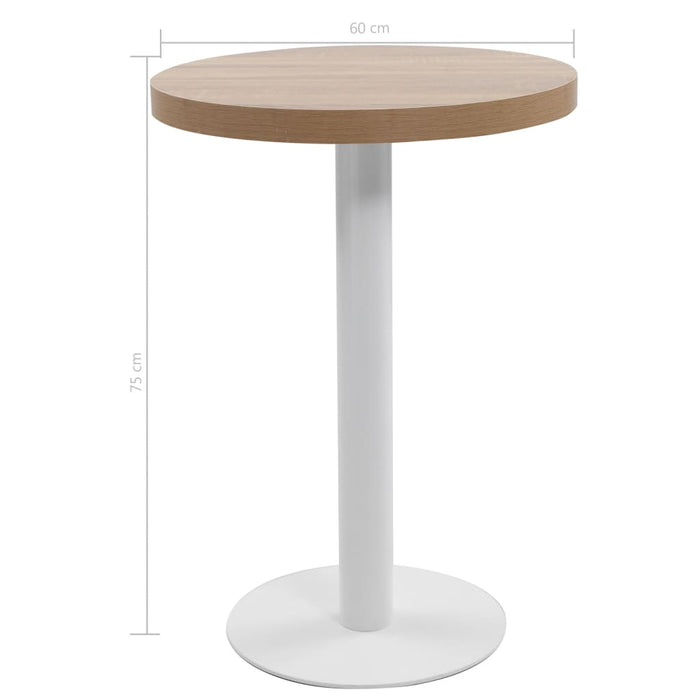 Tavolo da Bistrot Marrone Chiaro 60 cm in MDF 286420