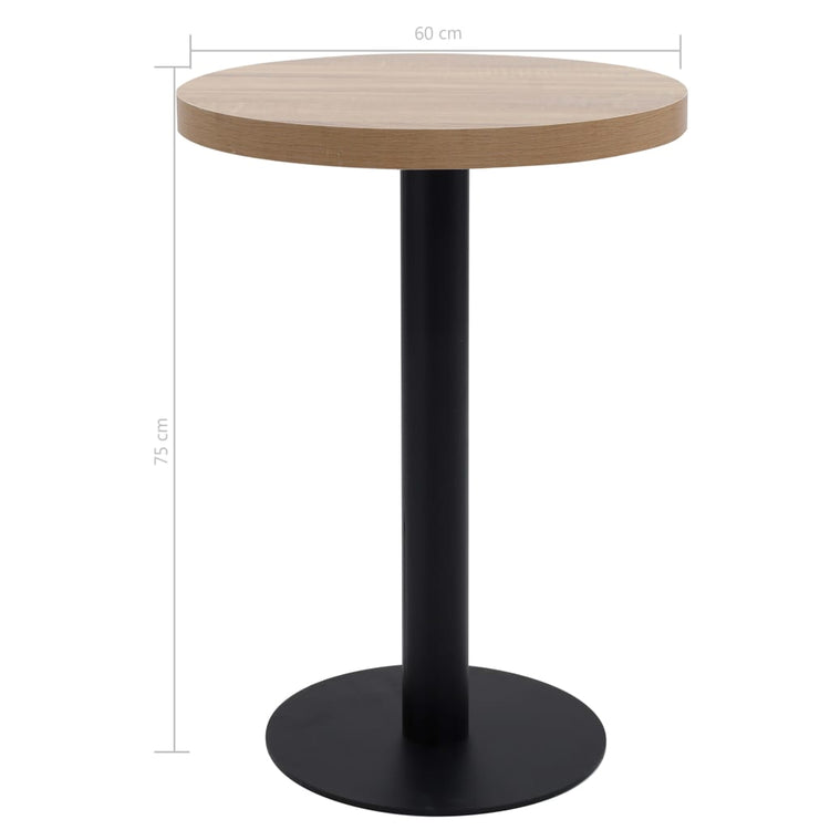 Tavolo da Bistrot Marrone Chiaro 60 cm in MDF 286421