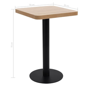 Tavolo da Bistrot Marrone Chiaro 50x50 cm in MDF 286427