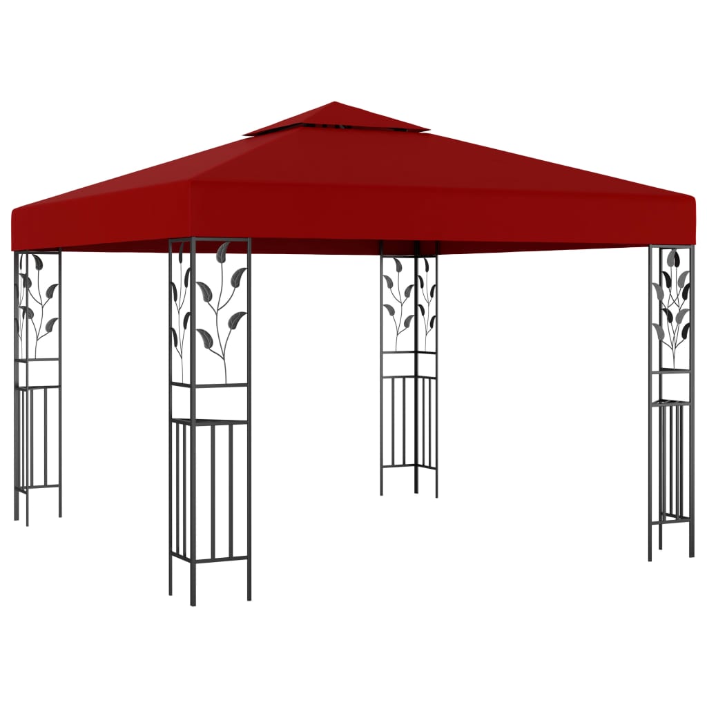 Gazebo 3x3 m Rosso Vino 47947