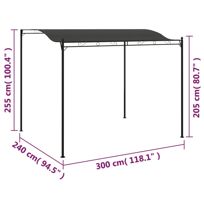 Tendalino Parasole 3x2,5 m Antracite  cod mxl 66190