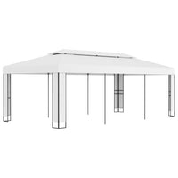 Gazebo con Tetto Doppio 3 x 6 m Bianco cod mxl 57617