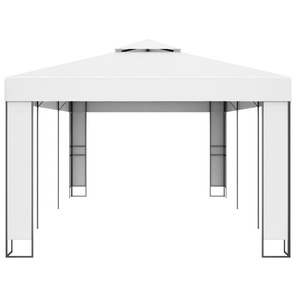 Gazebo con Tetto Doppio 3 x 6 m Bianco cod mxl 57617