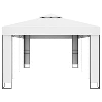 Gazebo con Tetto Doppio 3 x 6 m Bianco cod mxl 57617