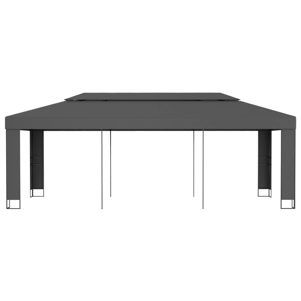 Gazebo con Tetto Doppio 3x6 m Antracite cod mxl 55572