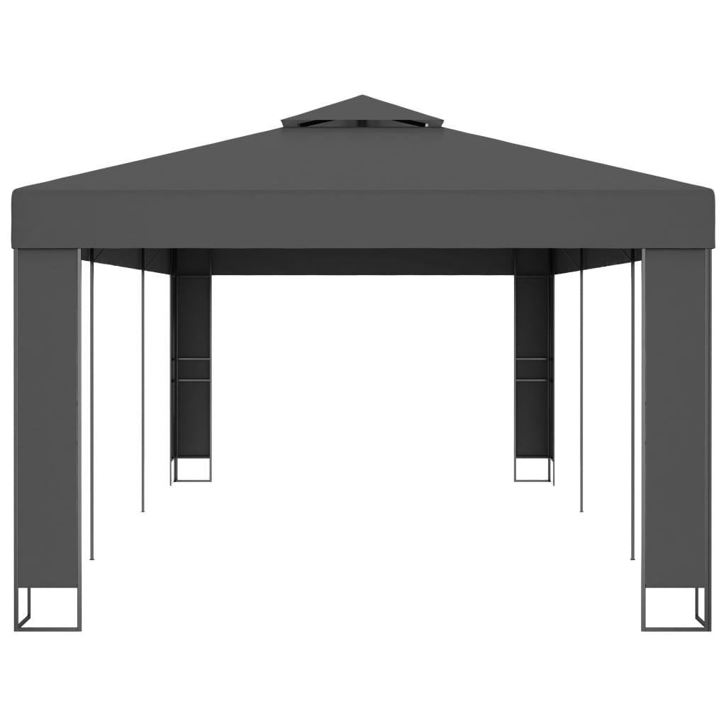 Gazebo con Tetto Doppio 3x6 m Antracite cod mxl 55572