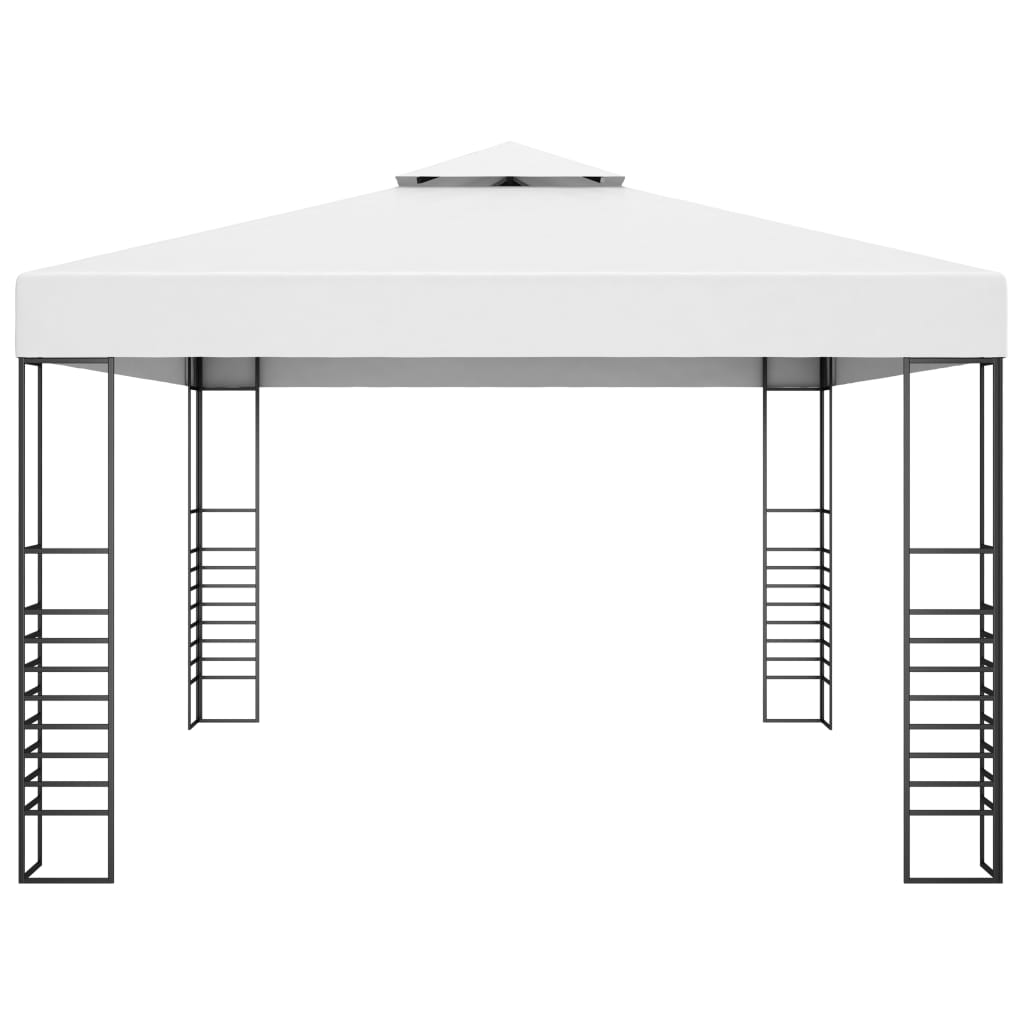 Gazebo da Giardino in Acciaio Verniciato 4x3x2,7 m Bianco 47956