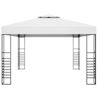 Gazebo da Giardino in Acciaio Verniciato 4x3x2,7 m Bianco 47956