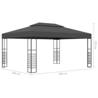 Gazebo 3x4 m Antracite 47958