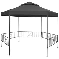 Gazebo da Giardino 323x275x265 cm Antracite 47961