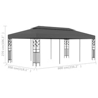 Gazebo 3x6 m Antracite cod mxl 54923