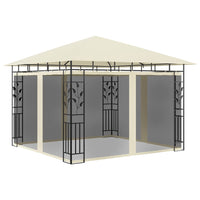 Gazebo con Zanzariera 3x3x2,73 m Crema 180 g/m² cod mxl 66196