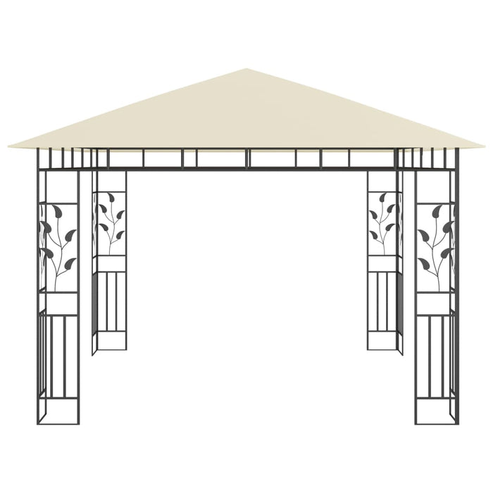 Gazebo con Zanzariera 3x3x2,73 m Crema 180 g/m² cod mxl 66196