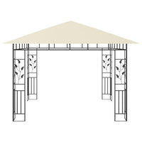 Gazebo con Zanzariera 3x3x2,73 m Crema 180 g/m² cod mxl 66196