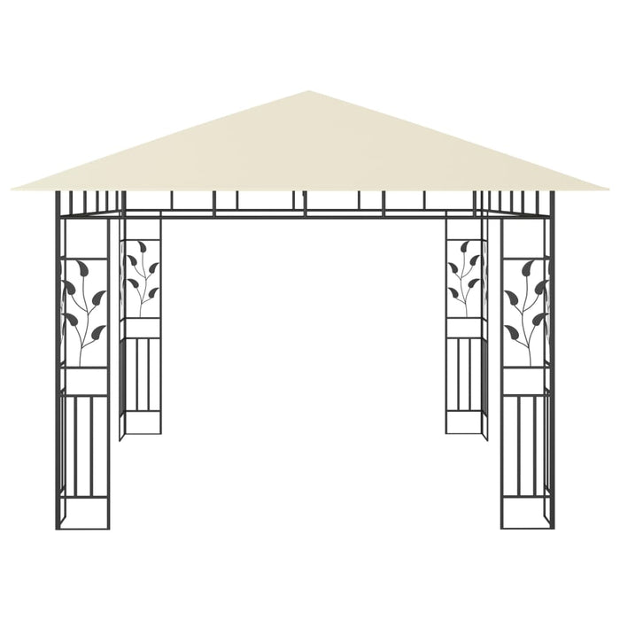 Gazebo con Zanzariera 3x3x2,73 m Crema 180 g/m² cod mxl 66196