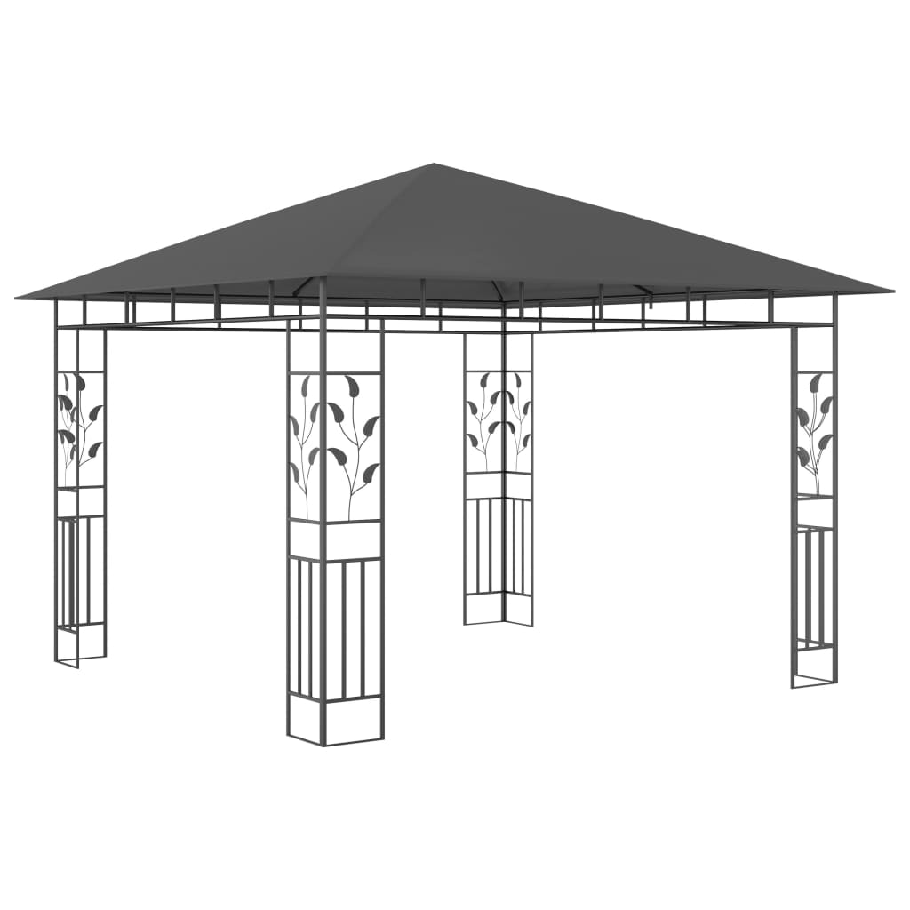 Gazebo con Zanzariera 3x3x2,73 m Antracite 180 g/m² 47972