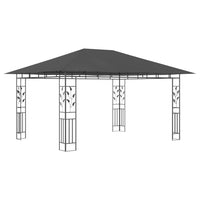 Gazebo con Zanzariera 4x3x2,73 m Antracite 180 g/m² 47973