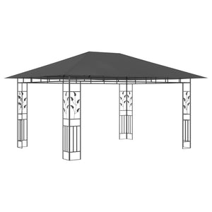 Gazebo con Zanzariera 4x3x2,73 m Antracite 180 g/m² 47973