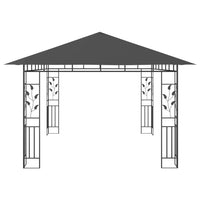 Gazebo con Zanzariera 4x3x2,73 m Antracite 180 g/m² 47973