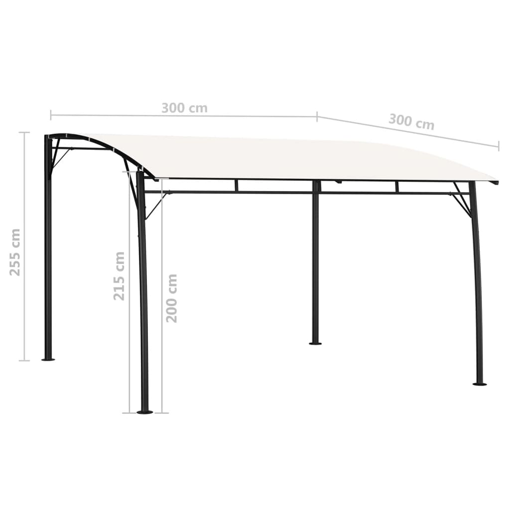 Tenda Parasole da Giardino 3x3x2,55 m Crema cod mxl 66125