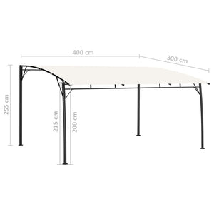 Tenda Parasole da Giardino 4x3x2,55 m Crema cod mxl 66068