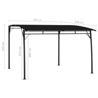 Tenda Parasole da Giardino 3x3x2,55 m Antracite 47978