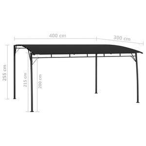 Tenda Parasole da Giardino 4x3x2,55 m Antracite cod mxl 66039