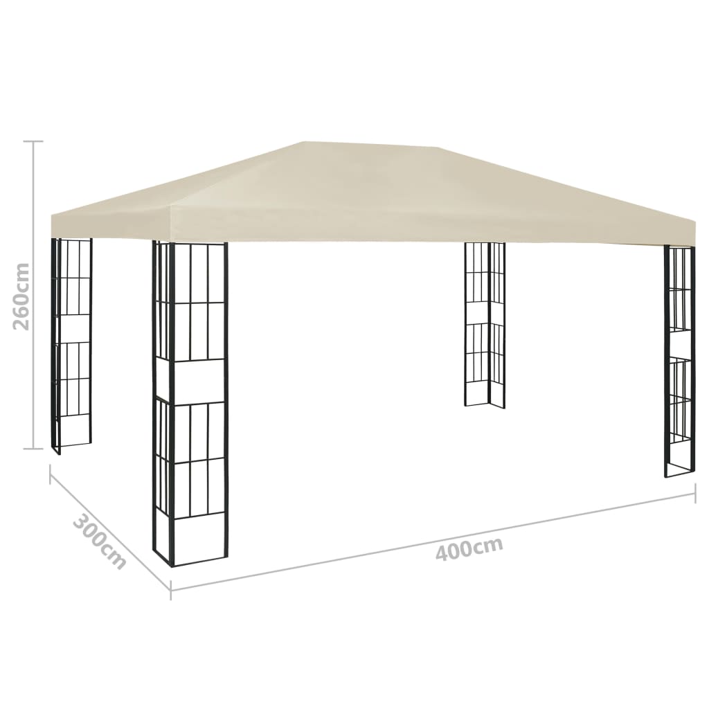 Gazebo 3x4 m Crema cod mxl 66032