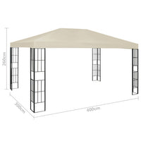 Gazebo 3x4 m Crema cod mxl 66032