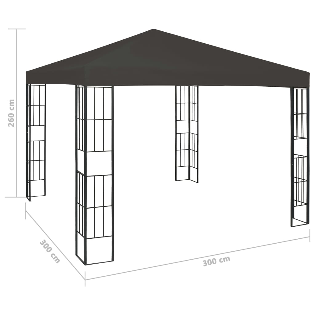 Gazebo 3x3 m Antracite cod 12312